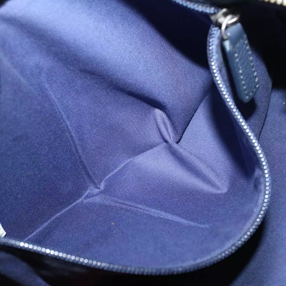 BURBERRY Black label Clutch Bag Nylon Leather Navy - Picture 2 of 16